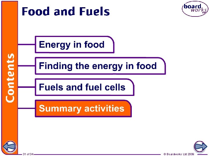 31 of 34 © Boardworks Ltd 2009 