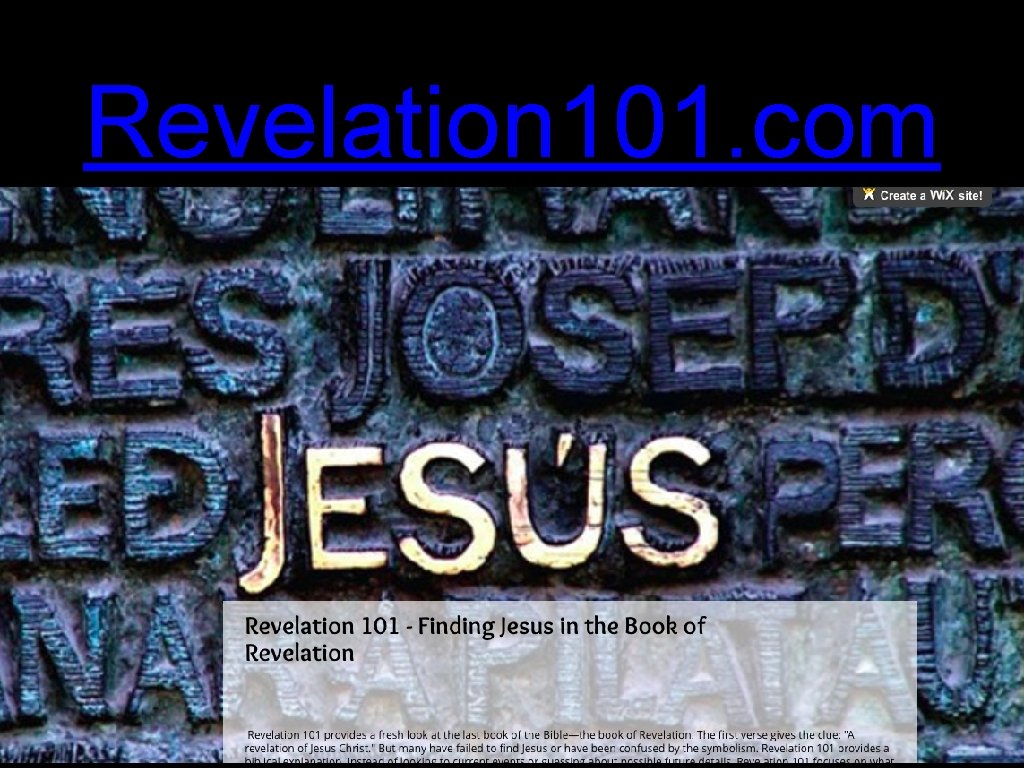 Revelation 101. com vimeo. com 