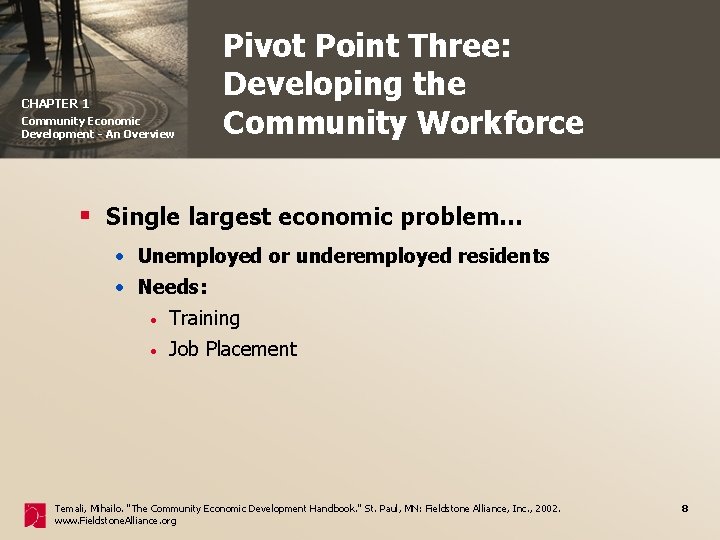 The Community Economic Development Handbook Chapter 1 Community