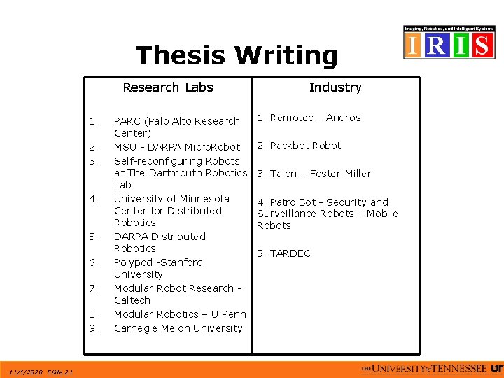 Thesis Writing Research Labs 1. 2. 3. 4. 5. 6. 7. 8. 9. 11/5/2020