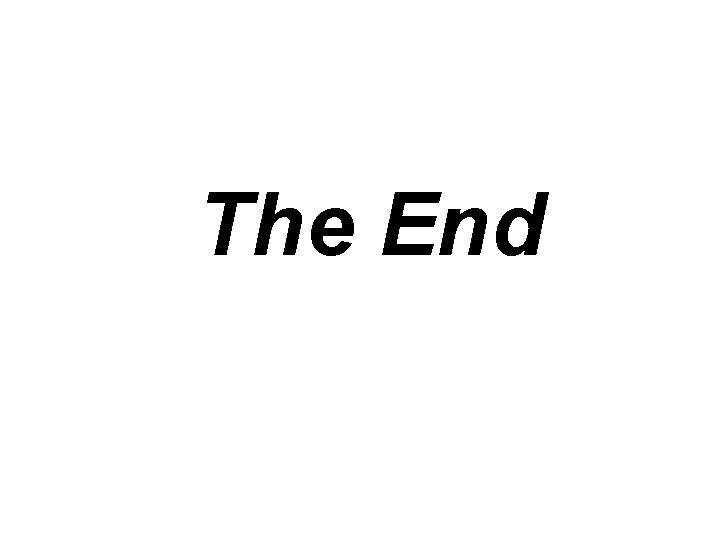 The End 