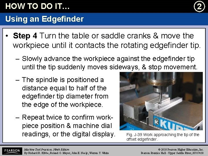 HOW TO DO IT… l 2 Using an Edgefinder • Step 4 Turn the