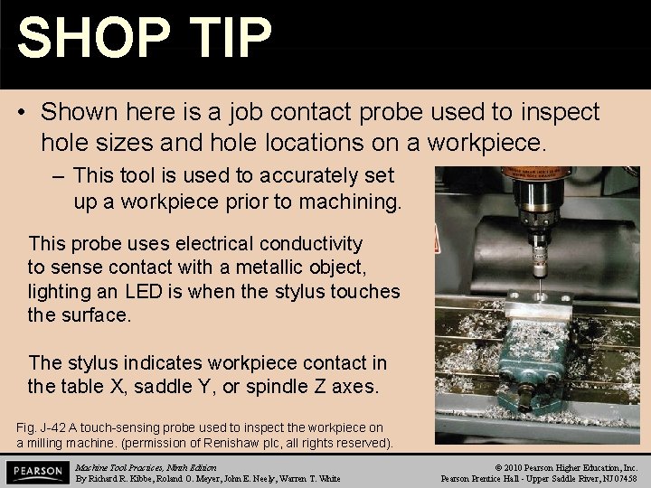 tab SHOP TIP • Shown here is a job contact probe used to inspect