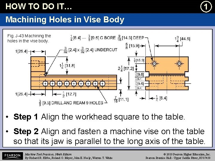 HOW TO DO IT… l 1 Machining Holes in Vise Body Fig. J-43 Machining