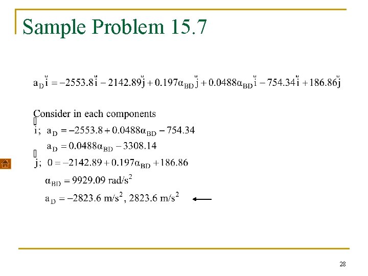 Sample Problem 15. 7 28 