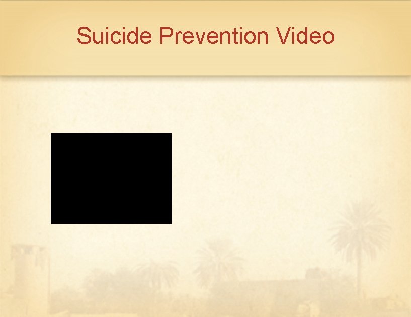 Suicide Prevention Video 