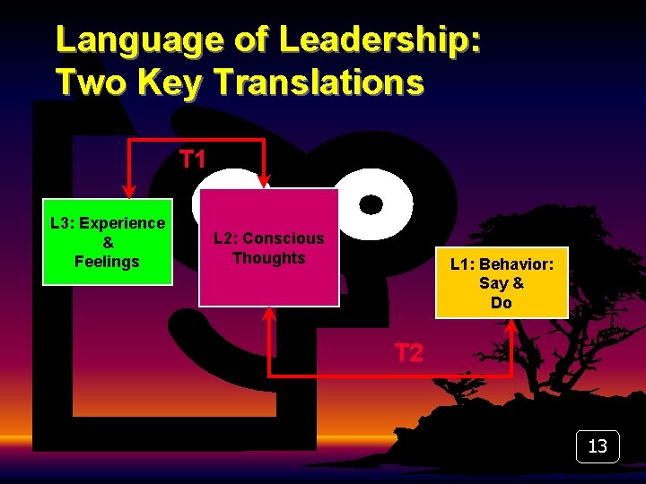 Language of Leadership: Two Key Translations T 1 L 3: Experience & Feelings L