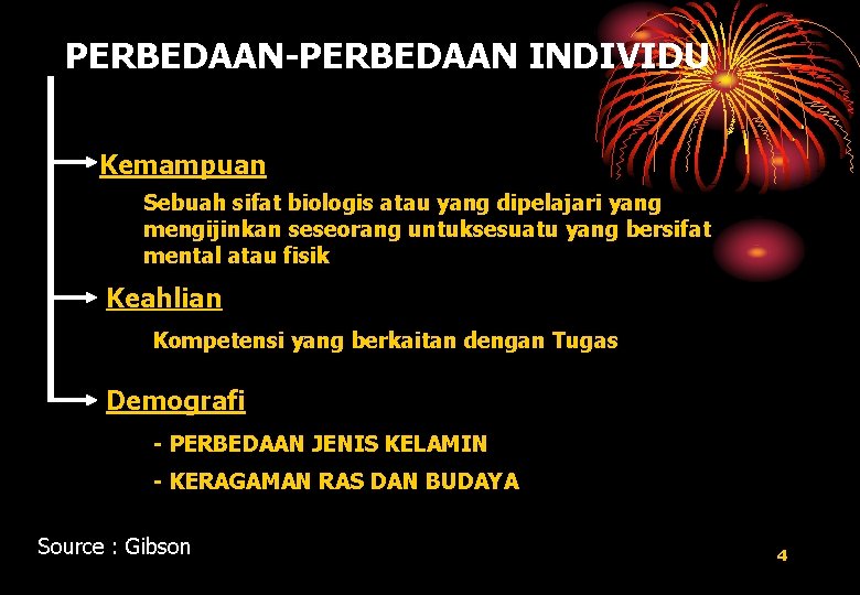PERBEDAAN-PERBEDAAN INDIVIDU Kemampuan Sebuah sifat biologis atau yang dipelajari yang mengijinkan seseorang untuksesuatu yang