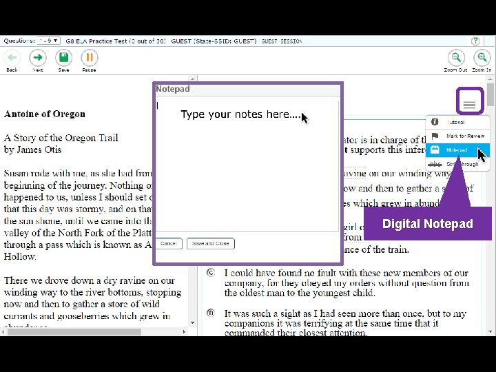 Type your notes here…. Digital Notepad 
