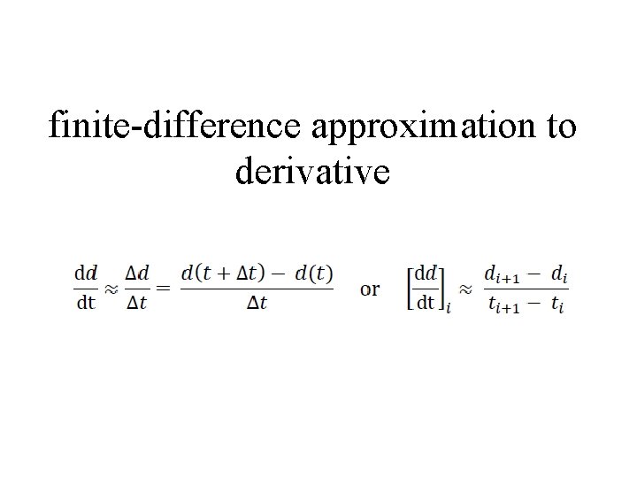 finite-difference approximation to derivative 