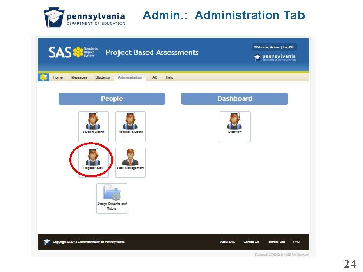 Admin. : Administration Tab 24 