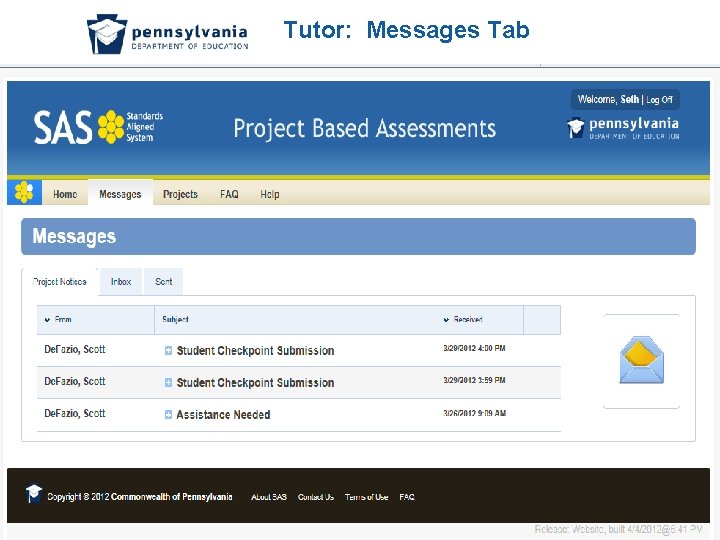 Tutor: Messages Tab 45 