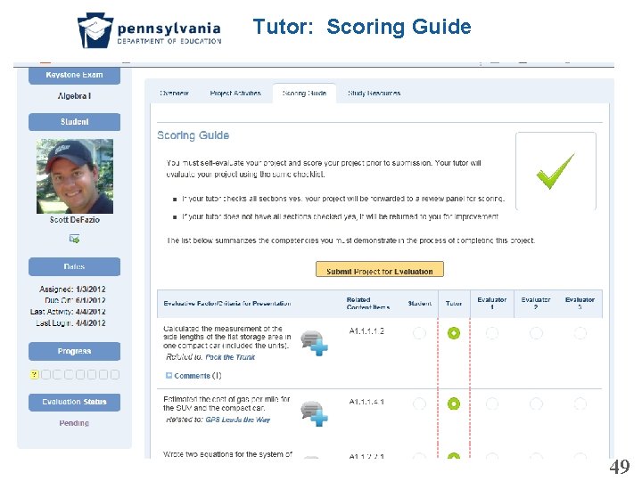 Tutor: Scoring Guide 49 