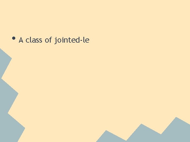  • A class of jointed-le 