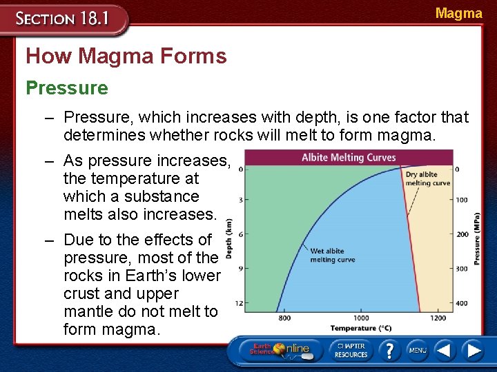Magma How Magma Forms Pressure – Pressure, which increases with depth, is one factor Magma How Magma Forms Pressure – Pressure, which increases with depth, is one factor