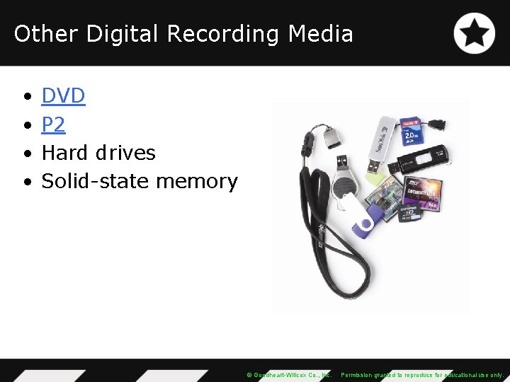 Other Digital Recording Media • • DVD P 2 Hard drives Solid-state memory ©