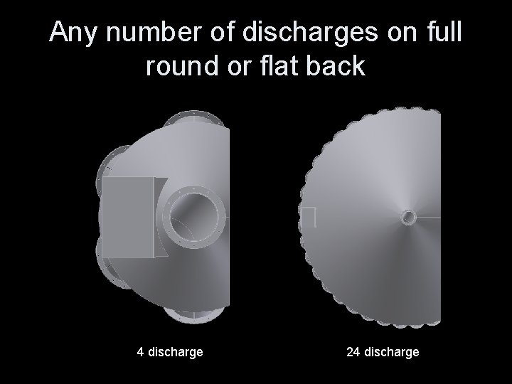 Any number of discharges on full round or flat back 4 discharge 24 discharge