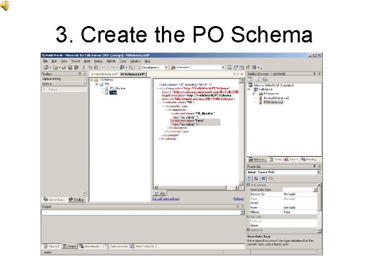 3. Create the PO Schema 