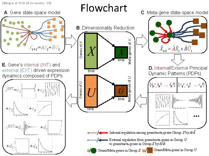 [Wang et al. PLOS CB (in revision, ‘ 15)] A. Gene state-space model Flowchart