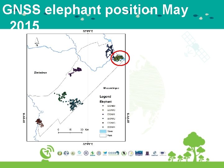 GNSS elephant position May 2015 