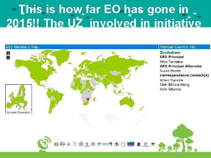 This is how far EO has gone in 2015!! The UZ involved in initiative