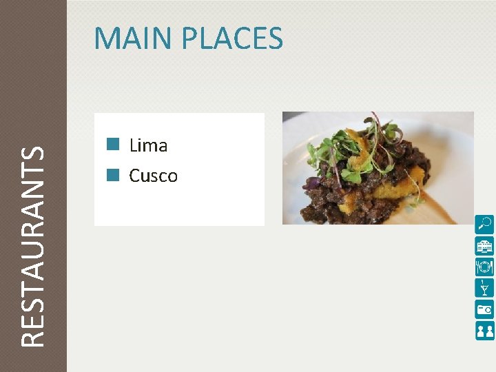 RESTAURANTS MAIN PLACES Lima Cusco 