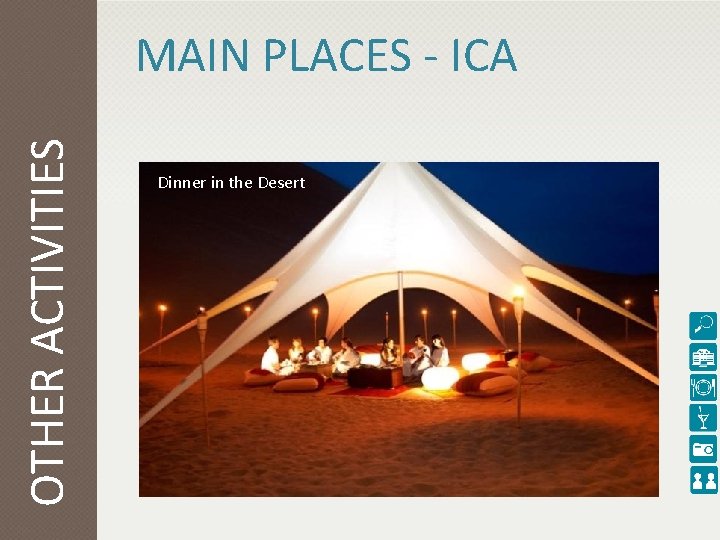 OTHER ACTIVITIES MAIN PLACES - ICA Dinner in the Desert 