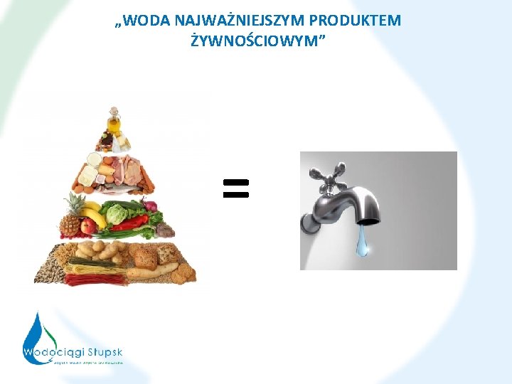 „WODA NAJWAŻNIEJSZYM PRODUKTEM ŻYWNOŚCIOWYM” = 