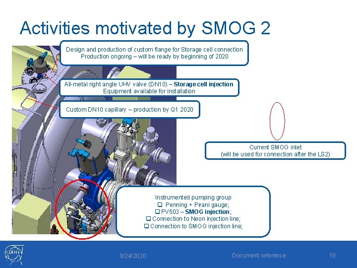 Activities motivated by SMOG 2 Design and production of custom flange for Storage cell