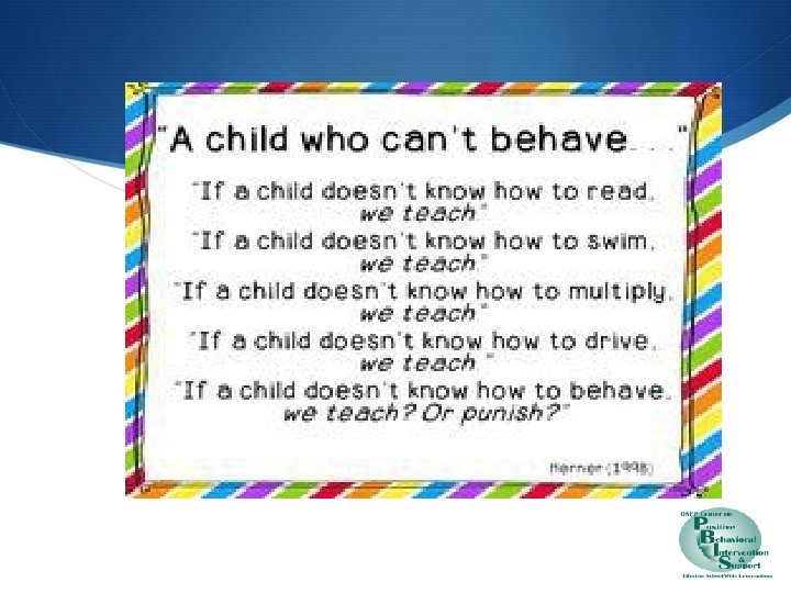 A child who can’t behave… 