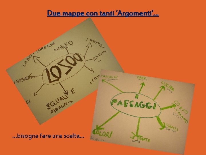 Due mappe con tanti ‘Argomenti’… …bisogna fare una scelta… 