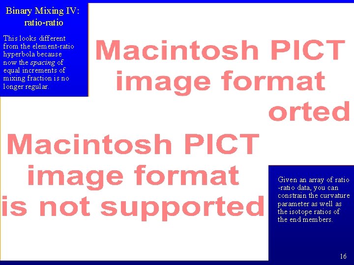Binary Mixing IV: ratio-ratio This looks different from the element-ratio hyperbola because now the