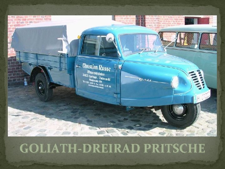 GOLIATH-DREIRAD PRITSCHE 