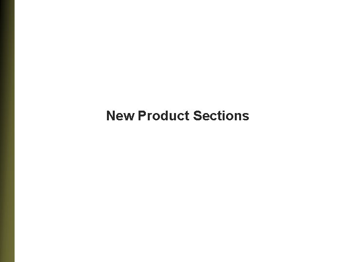 New Product Sections 