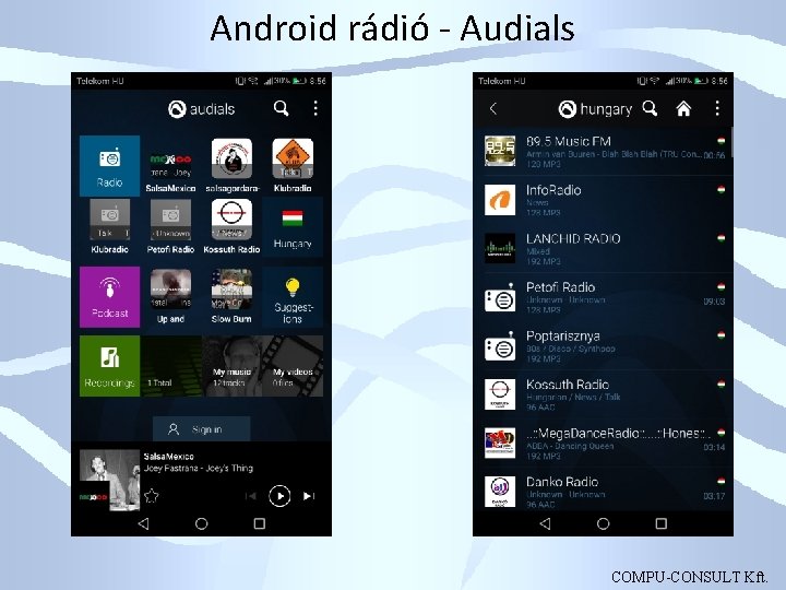 Android rádió - Audials COMPU-CONSULT Kft. 