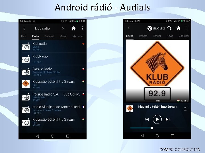 Android rádió - Audials COMPU-CONSULT Kft. 