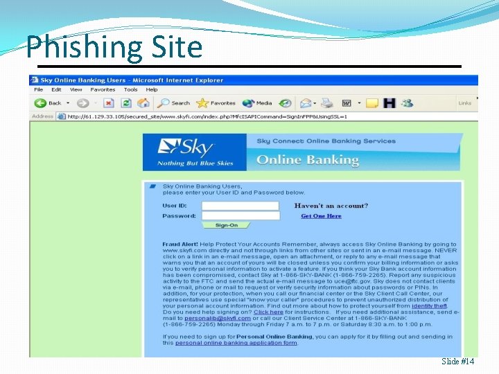 Phishing Site Slide #14 