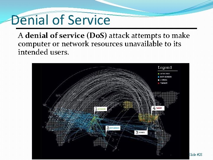 Denial of Service A denial of service (Do. S) attack attempts to make computer