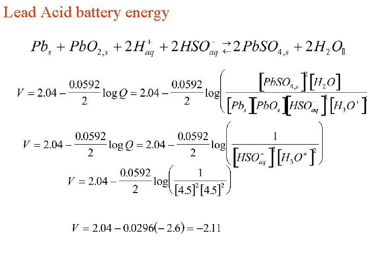 Lead Acid battery energy 