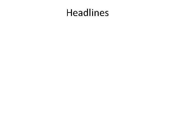 Headlines 