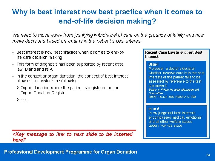 Why is best interest now best practice when it comes to end-of-life decision making?