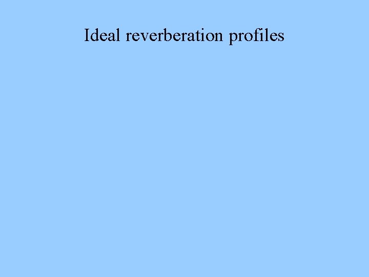 Ideal reverberation profiles 