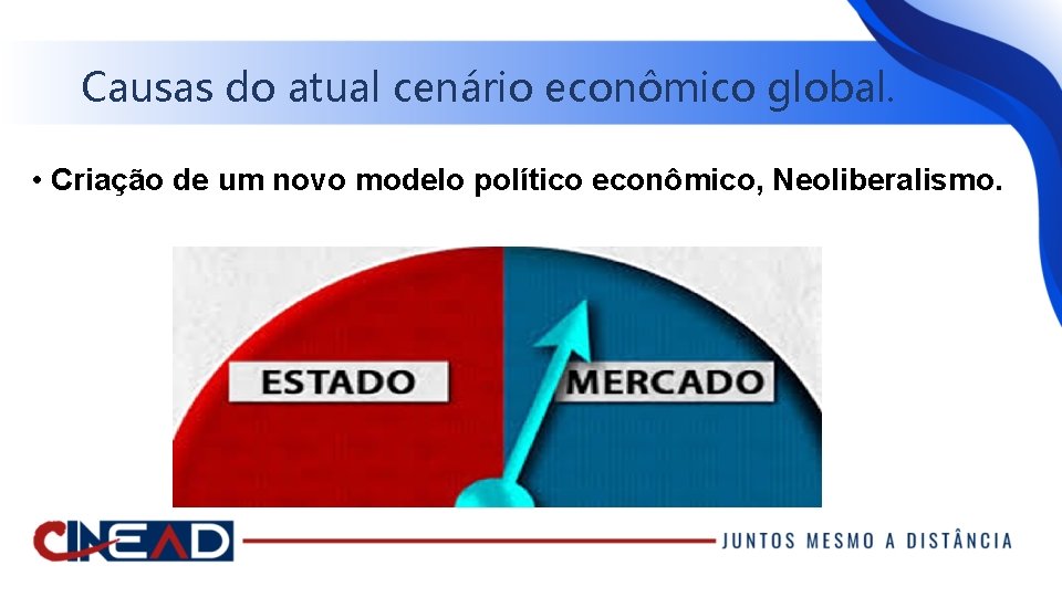 Causas do atual cenário econômico global. • Criação de um novo modelo político econômico,