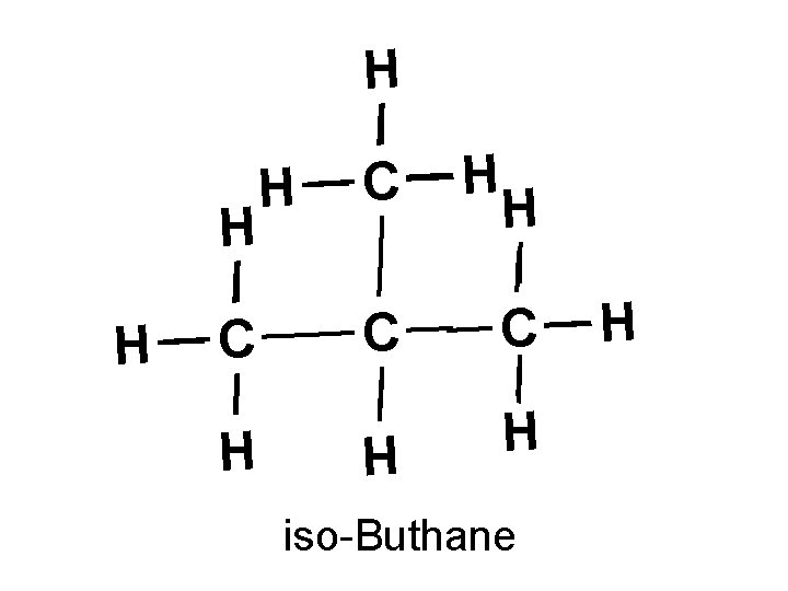 H H C C H H iso-Buthane H 