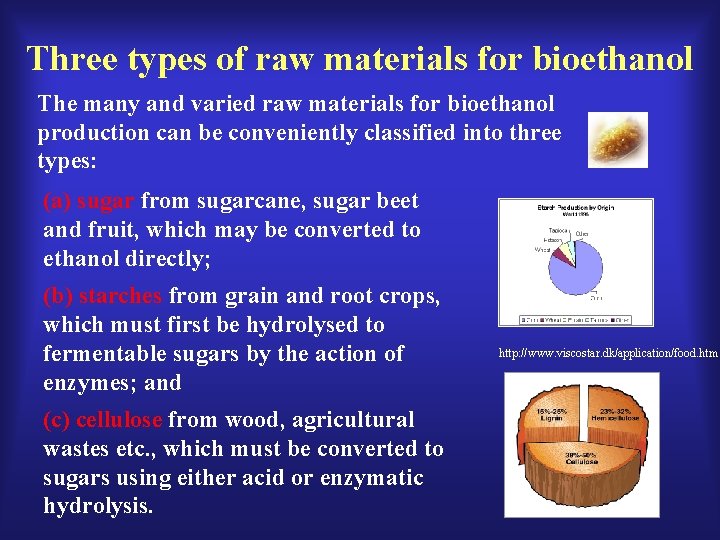 Three types of raw materials for bioethanol The many and varied raw materials for