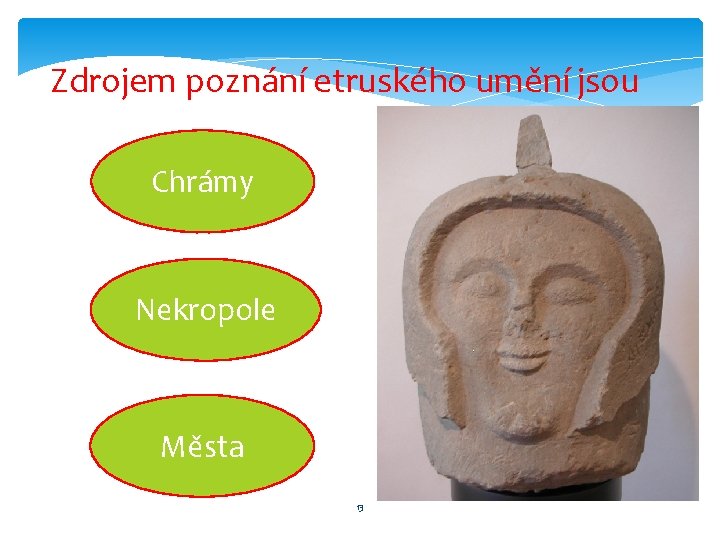 Zdrojem poznání etruského umění jsou Chrámy Nekropole Města 13 