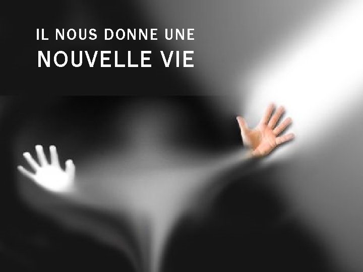 IL NOUS DONNE UNE NOUVELLE VIE 