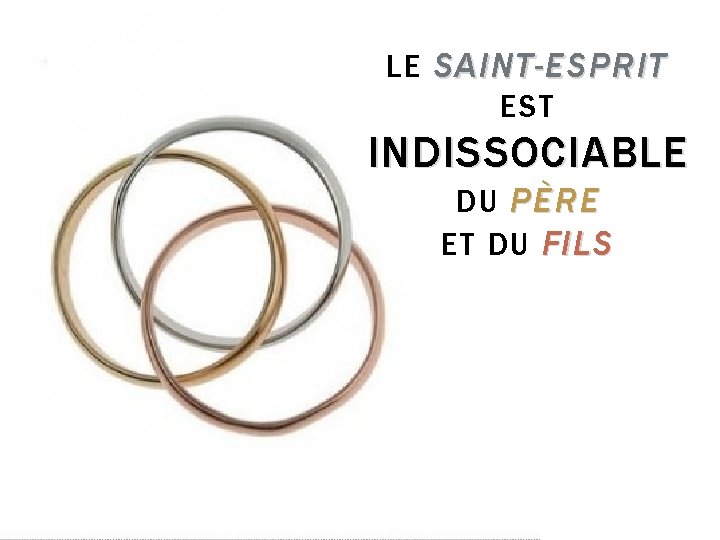 LE SAINT-ESPRIT EST INDISSOCIABLE DU PÈRE ET DU FILS 