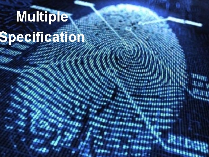 Multiple Specification Confidential 8 