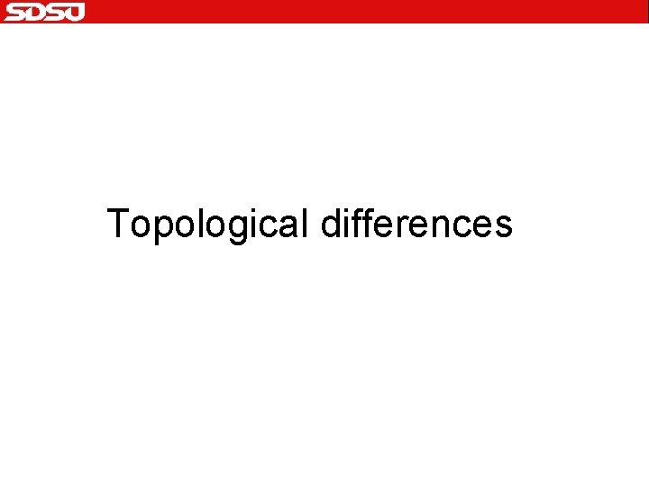 Topological differences 